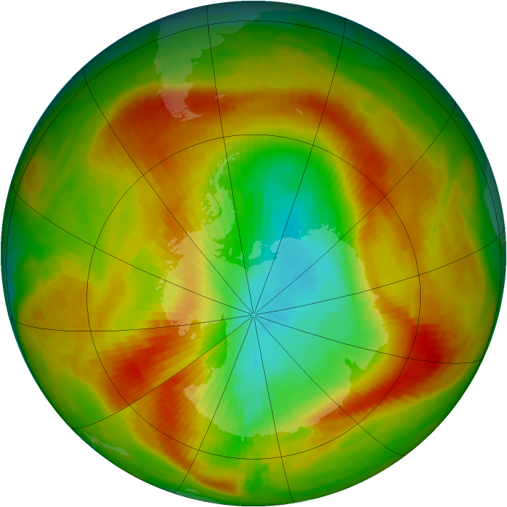 Antarctic ozone map for 26 October 1979